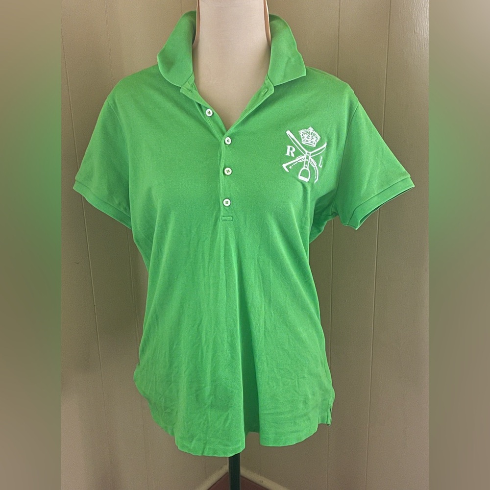 Ralph Lauren Women’s XL Equestrian Button Down Shirt Preppy Embroidered Crest - Picture 10 of 12